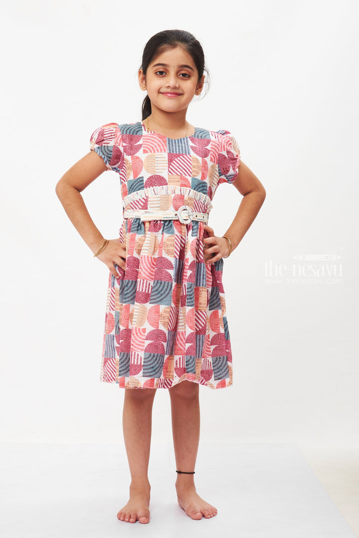 The Nesavu Girls Cotton Frock Playful Polka Dot Girls Summer Frock - Comfort Meets Style Nesavu 22 (4Y) / Purple / Cotton GFC1281B-22 Find the Perfect Girls Polka Dot Dress for Summer | Stylish & Airy | The Nesavu