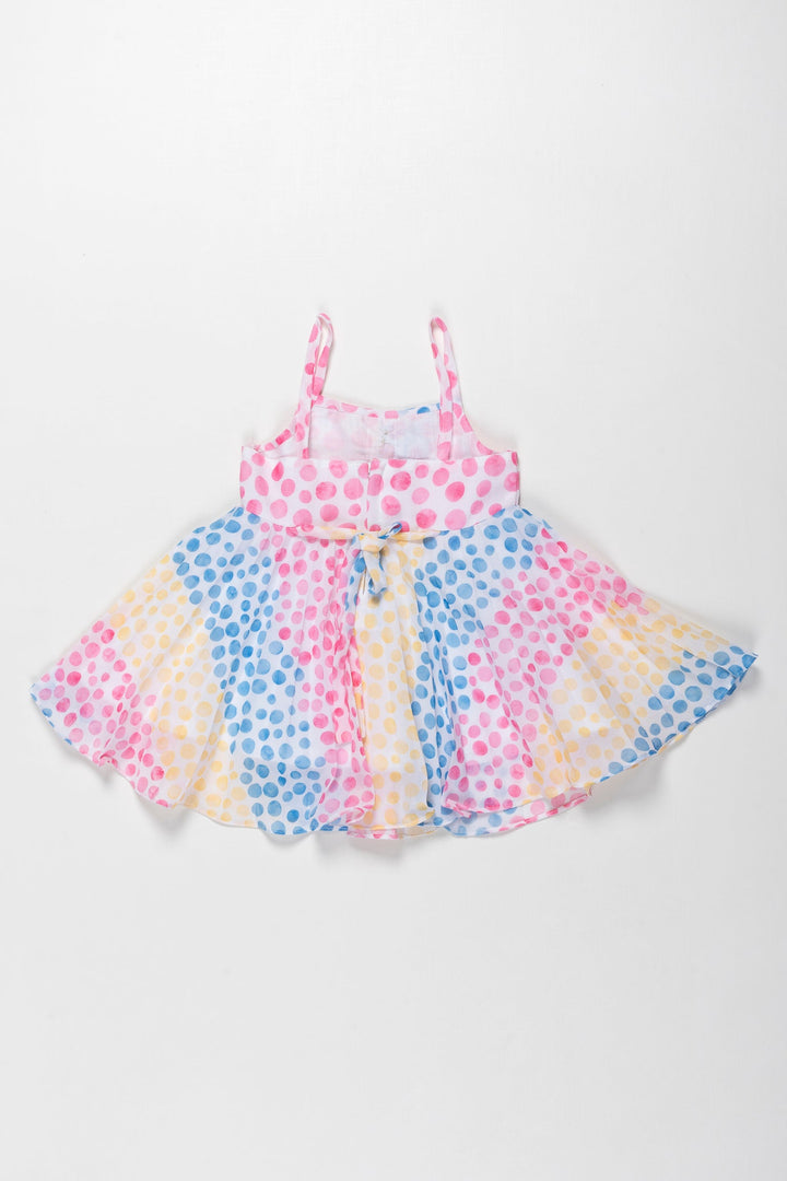 The Nesavu Baby Fancy Frock Polka Dot Parade - Rainbow Delight Frock for Baby Girls Nesavu Buy Joyful Rainbow Polka Dot Baby Girl Frock Online | Adorable & Comfortable | The Nesavu