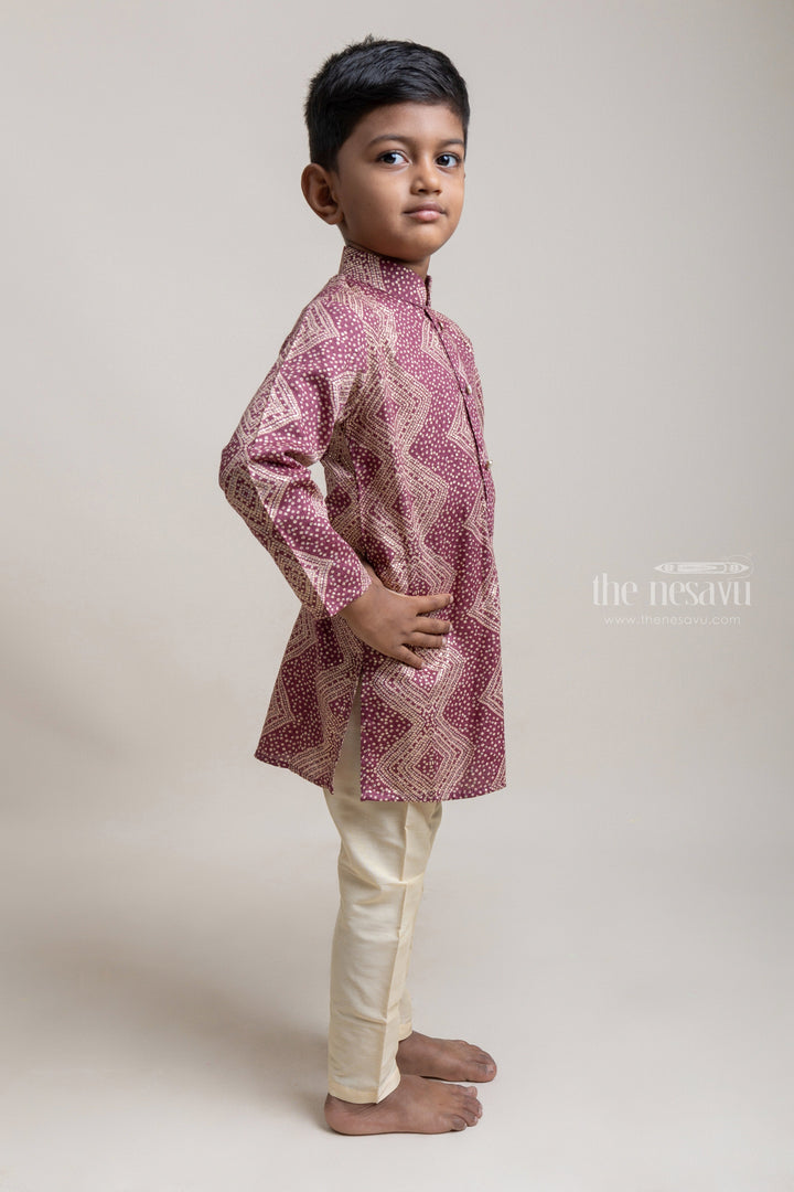 The Nesavu Boys Kurtha Set Pretty Olive Green Sequin Embroidery Ethnic Kurta For Boys Nesavu Ethnic Kurta Set For Boys | Trendy Boys Collection | The Nesavu