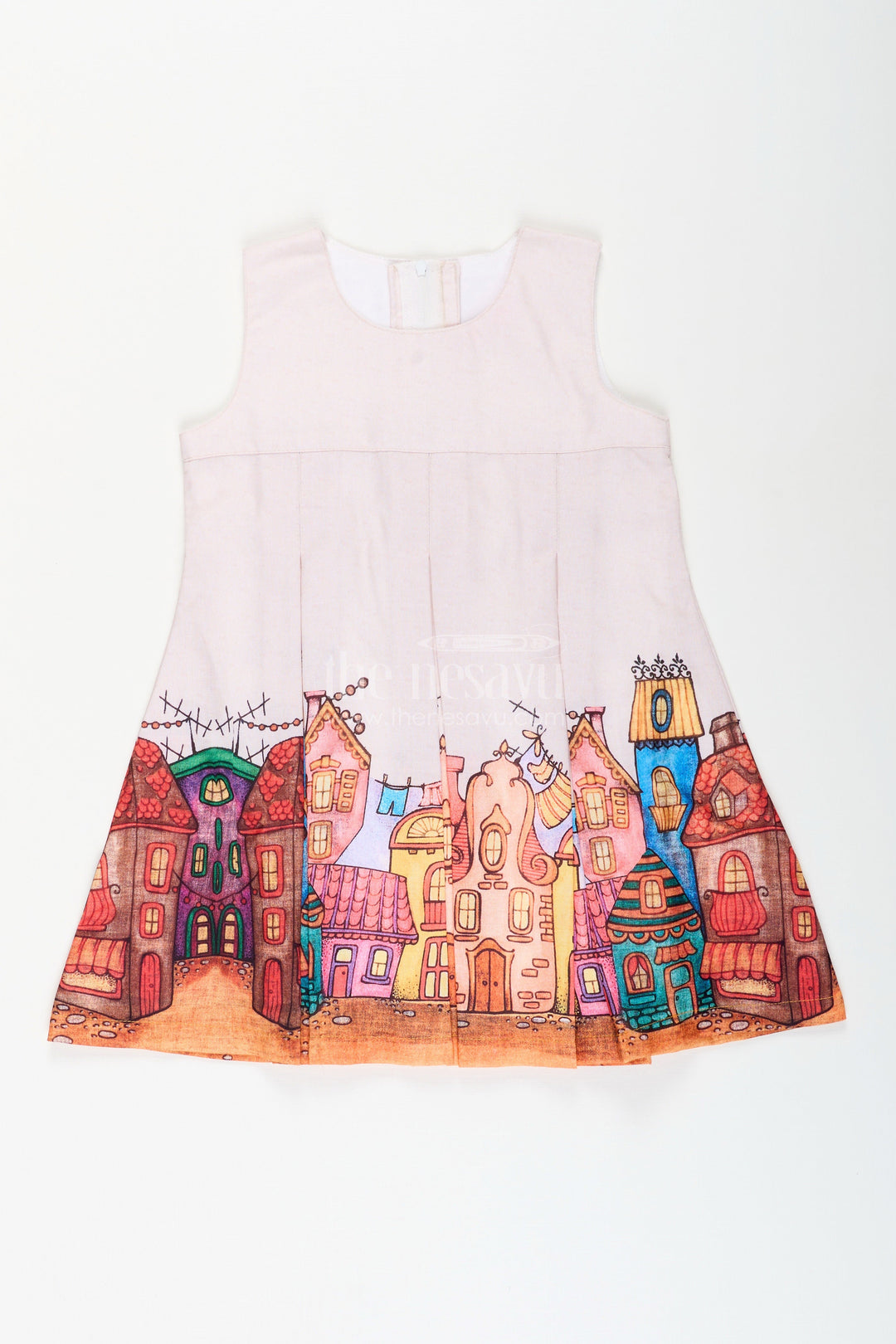 The Nesavu Printed frock with jacket set for toddler girls for festive gatherings Nesavu Nesavu toddler girl frock printed skirt jacket festive events winter occasions