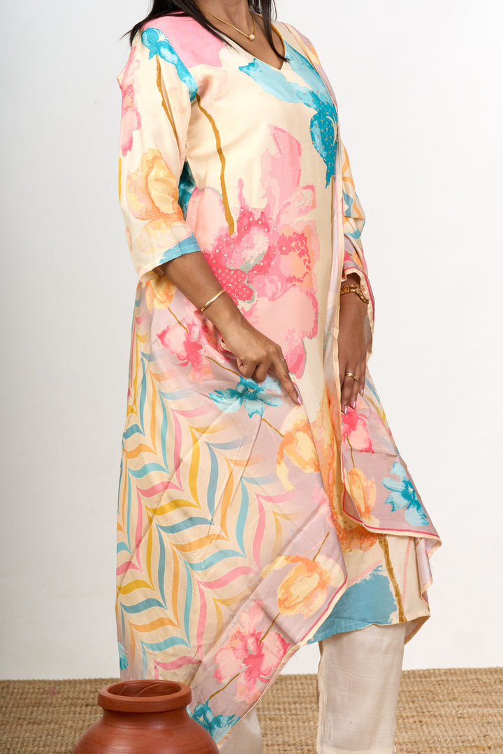 The Nesavu Womens Straight Suit Sets Pure Cotton Kurta Sets with Dupatta in Multicolor Prints for Women’s Comfortable Wear Nesavu Nesavu Pure Cotton Multicolor Kurta Sets Printed Dupatta Womens Comfortable Summer Wear