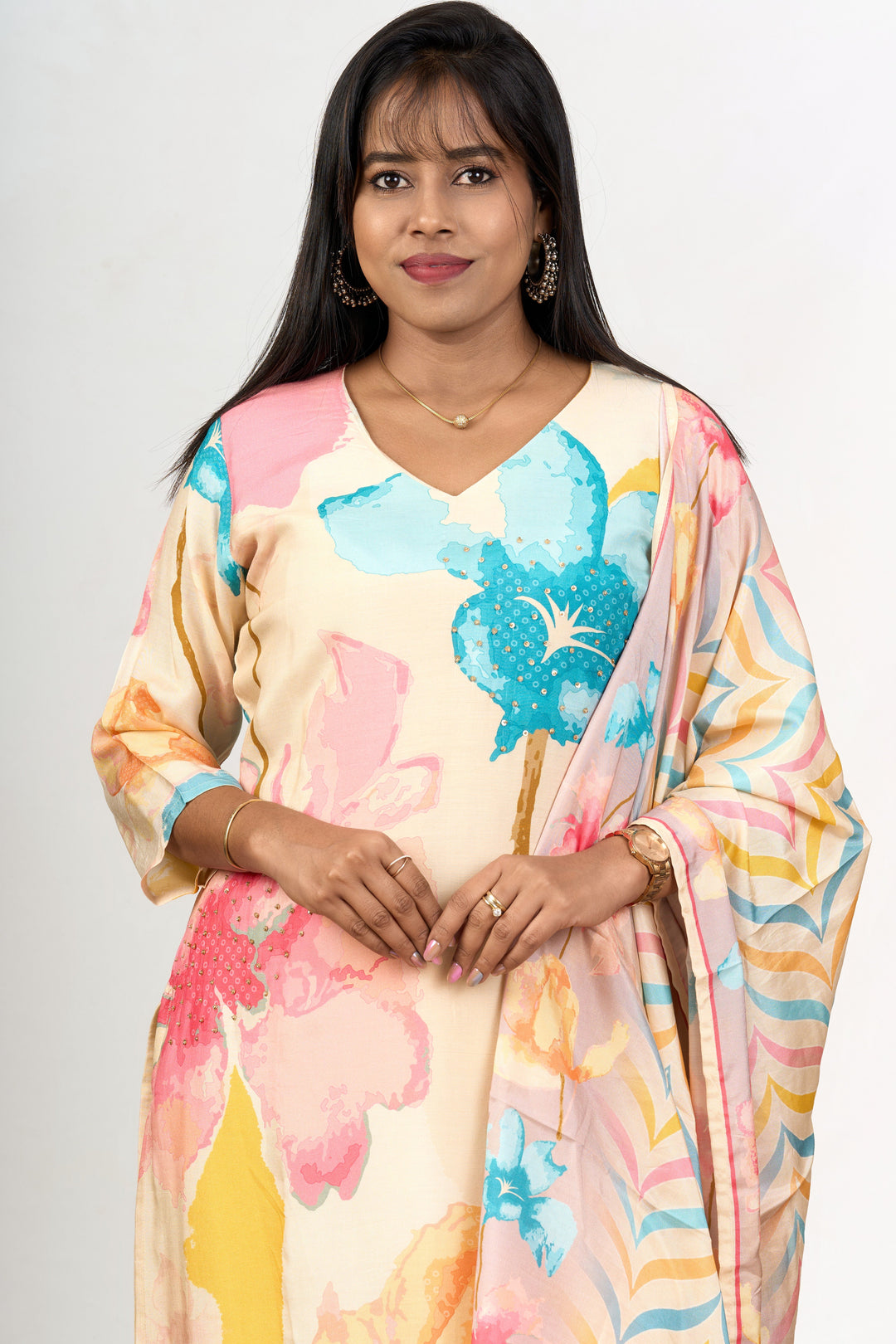 The Nesavu Womens Straight Suit Sets Pure Cotton Kurta Sets with Dupatta in Multicolor Prints for Women’s Comfortable Wear Nesavu Nesavu Pure Cotton Multicolor Kurta Sets Printed Dupatta Womens Comfortable Summer Wear