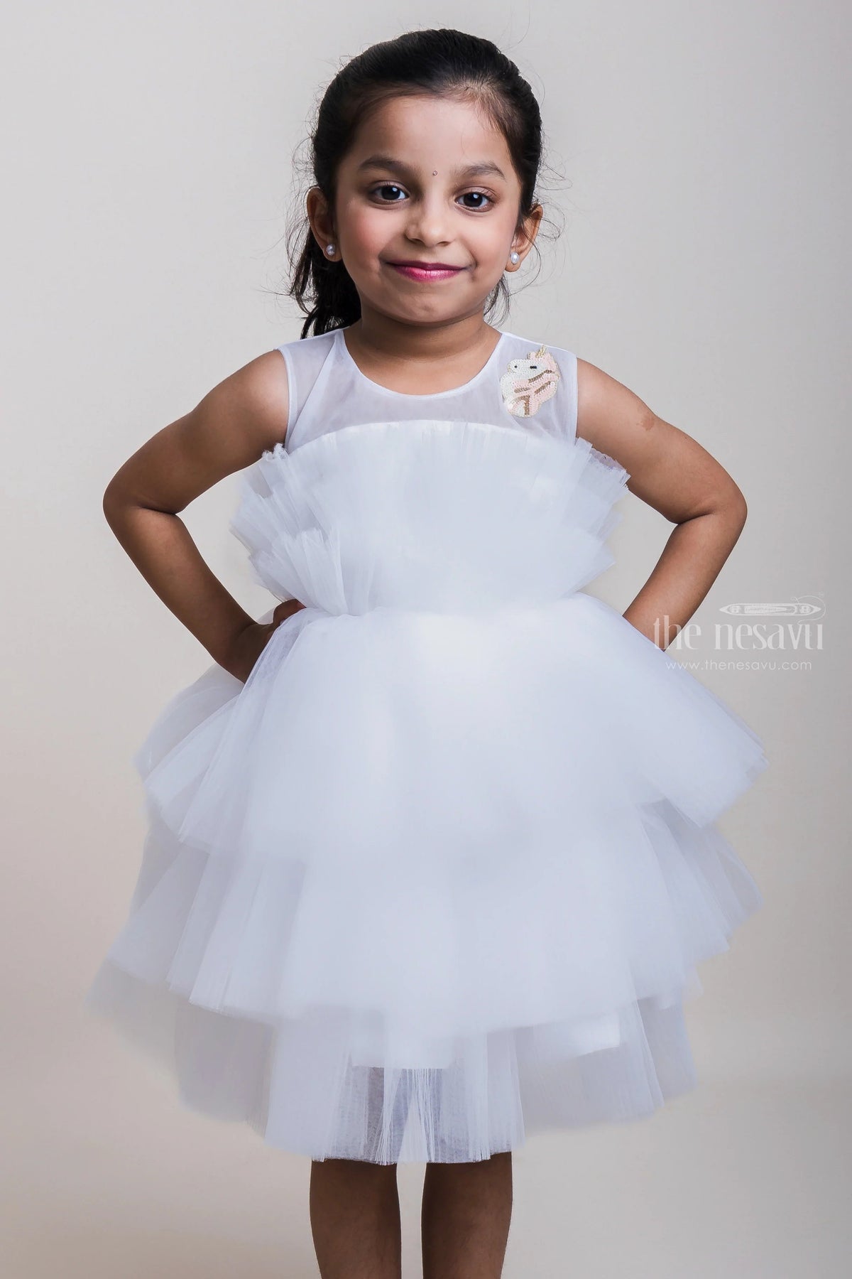Pure white frock for 2025 baby girl