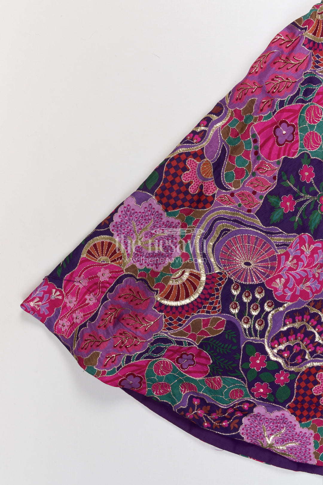 The Nesavu Girls Fancy Lehenga Purple Lehenga for Baby Girls with Designer Yoke for Weddings and Parties Nesavu Nesavu purple baby girl lehenga with digital print and designer yoke – perfect for weddings and festive events