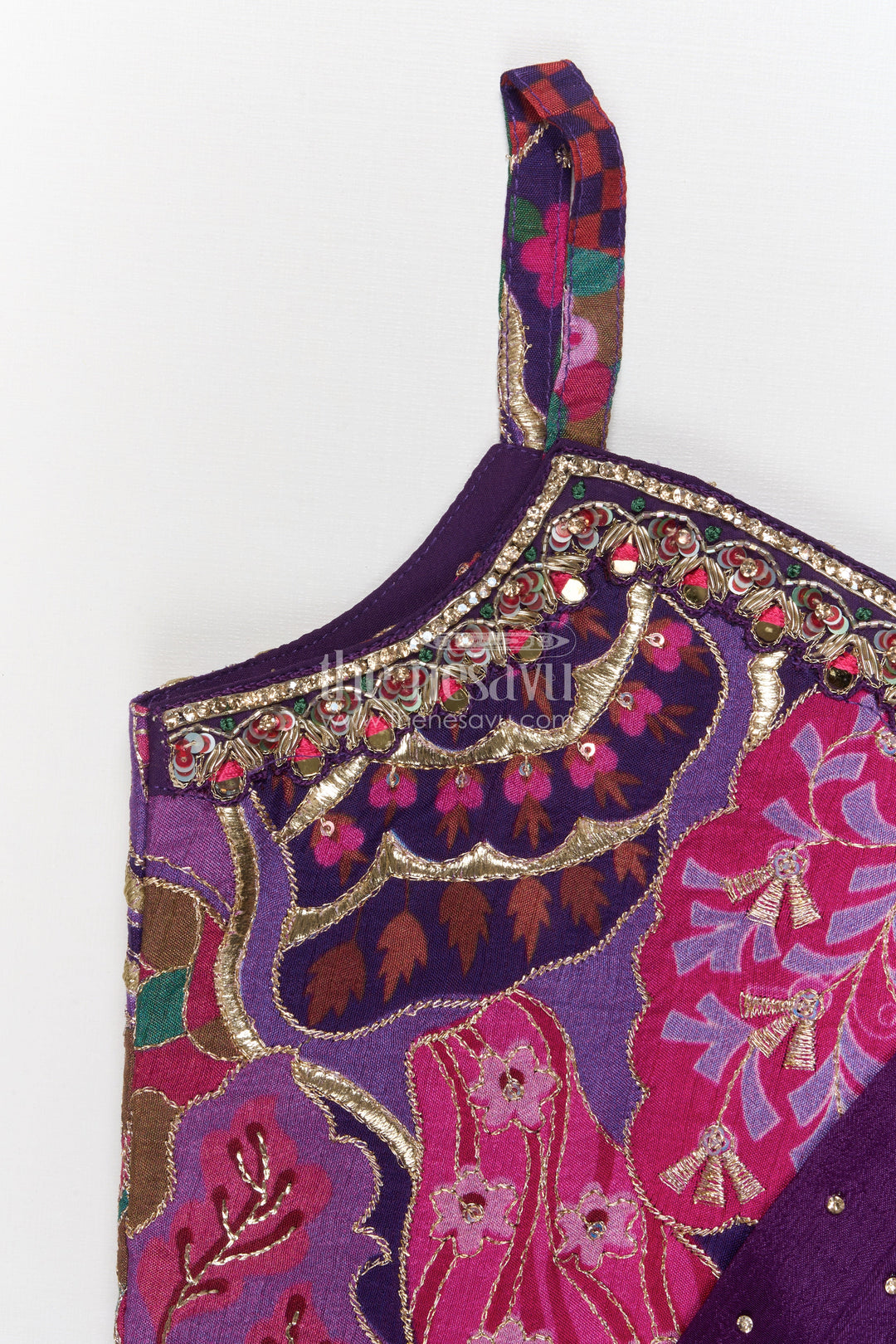 The Nesavu Girls Fancy Lehenga Purple Lehenga for Baby Girls with Designer Yoke for Weddings and Parties Nesavu Nesavu purple baby girl lehenga with digital print and designer yoke – perfect for weddings and festive events