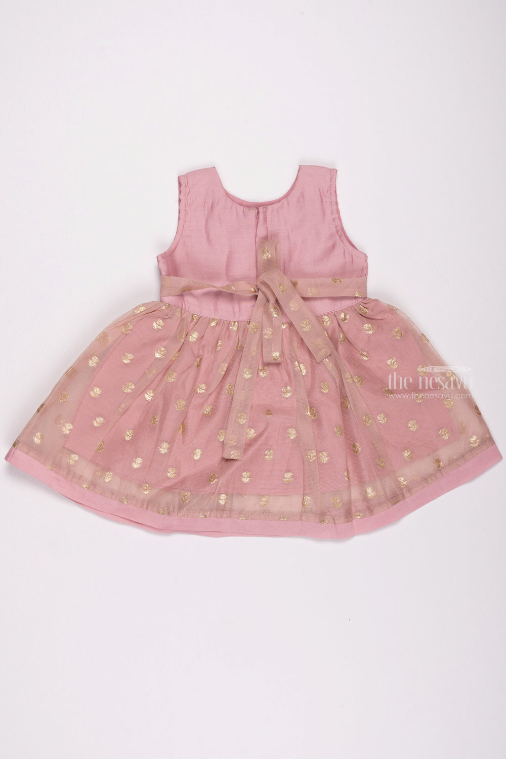 The Nesavu Girls Cotton Frock Purple Passion: Girls Gota Mirror Embroidered Chanderi Frock Nesavu Charming Cotton Frocks: Explore Casual & Designer Dresses for Girls | The Nesavu