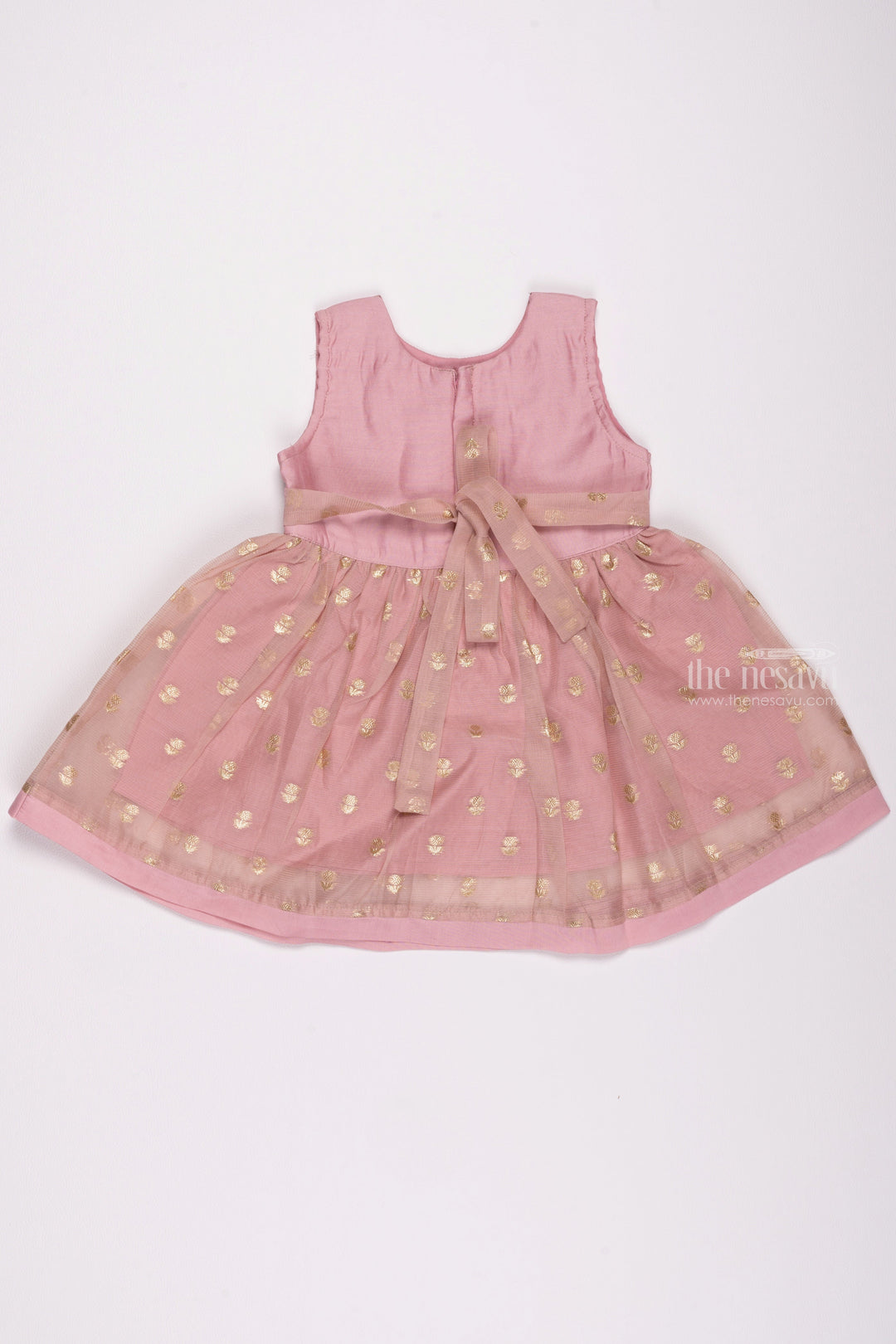 The Nesavu Girls Cotton Frock Purple Passion: Girls Gota Mirror Embroidered Chanderi Frock Nesavu Charming Cotton Frocks: Explore Casual & Designer Dresses for Girls | The Nesavu