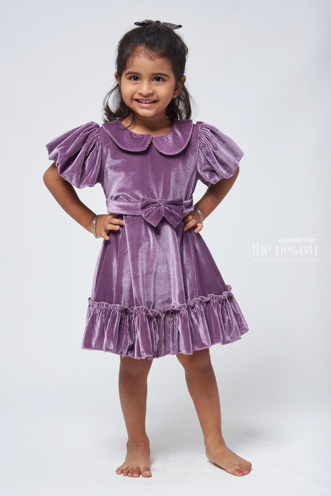 Girls Velvet Frock The Nesavu – The Nesavu