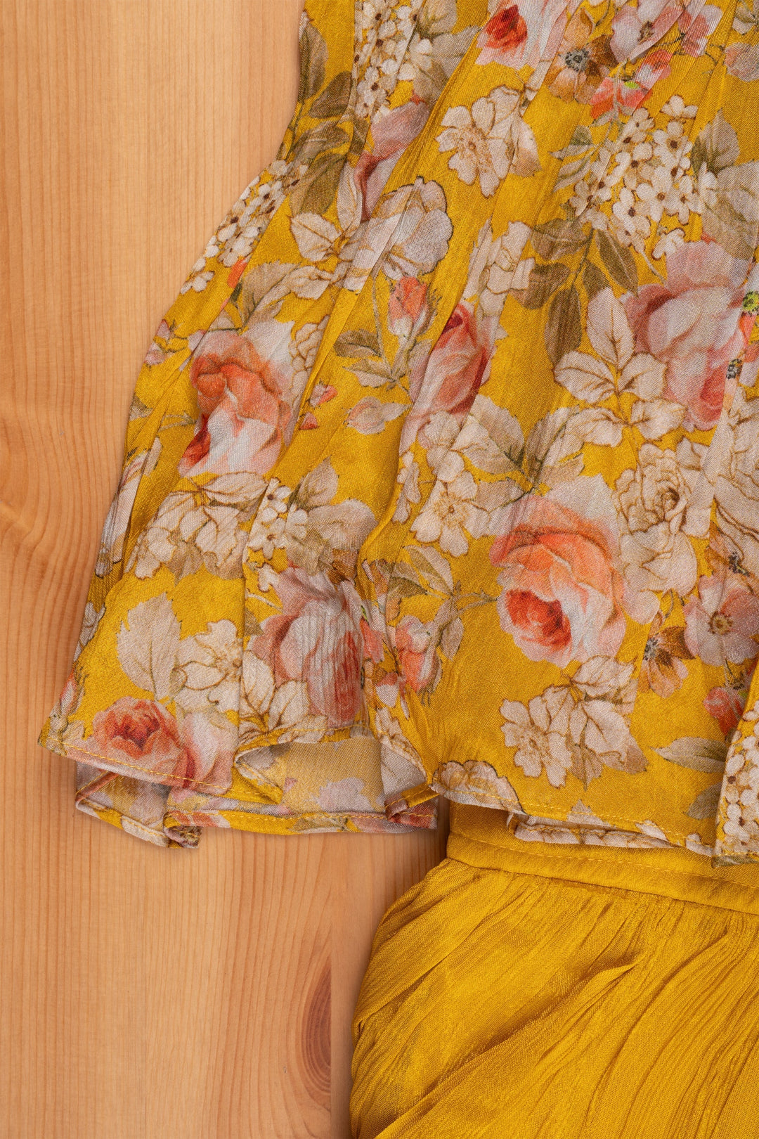 The Nesavu Girls Sharara / Plazo Set Radiant Sequin Embroidered Floral Yellow Kurti with Palazzo & Dupatta Traditional Grace for Girls Nesavu Designer Kurti Palazzo Set | Girls Designer Ethnic Ensemble | The Nesavu