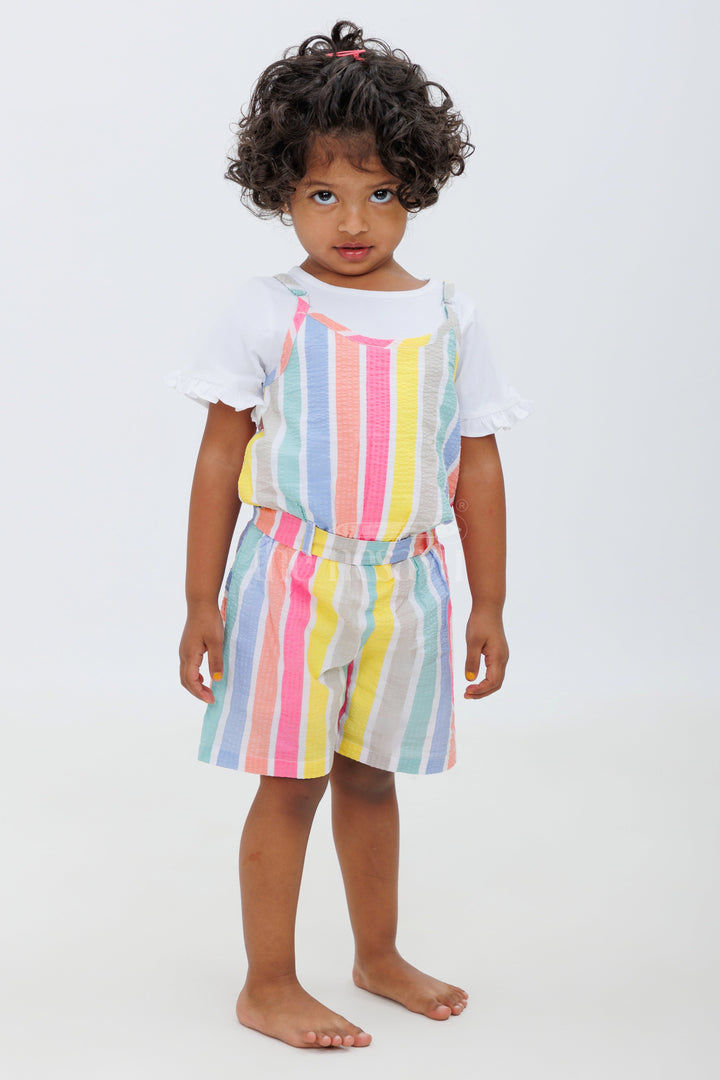 The Nesavu Baby Fancy Frock Rainbow Multicolor Baby Dress Set for Girls Nesavu Rainbow Multicolor Baby Dress Set for Girls - Nesavu