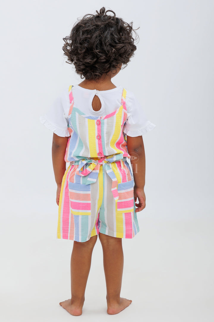 The Nesavu Baby Fancy Frock Rainbow Multicolor Baby Dress Set for Girls Nesavu Rainbow Multicolor Baby Dress Set for Girls - Nesavu