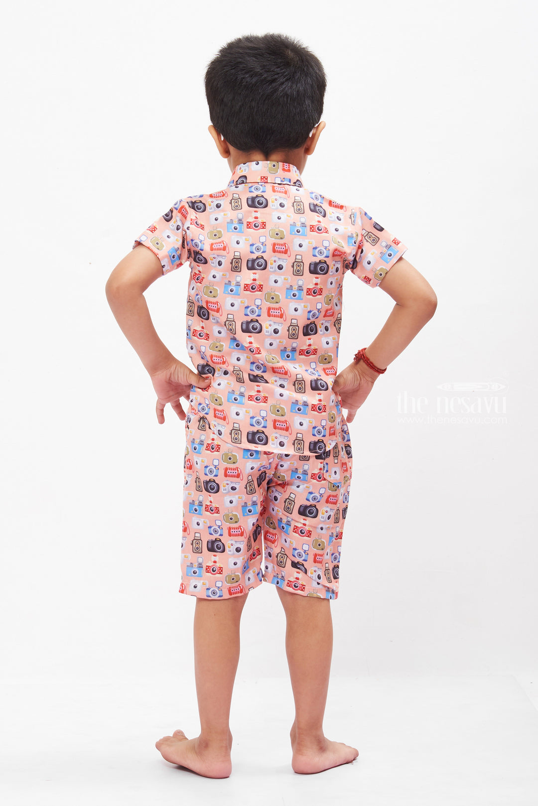 The Nesavu Boys Casual Set Retro Vibes Boys Printed Shirt and Shorts Set: Classic Comfort for Everyday Nesavu Trendy Boys Printed Shirt and Shorts Set | Casual Kids Wear | The Nesavu