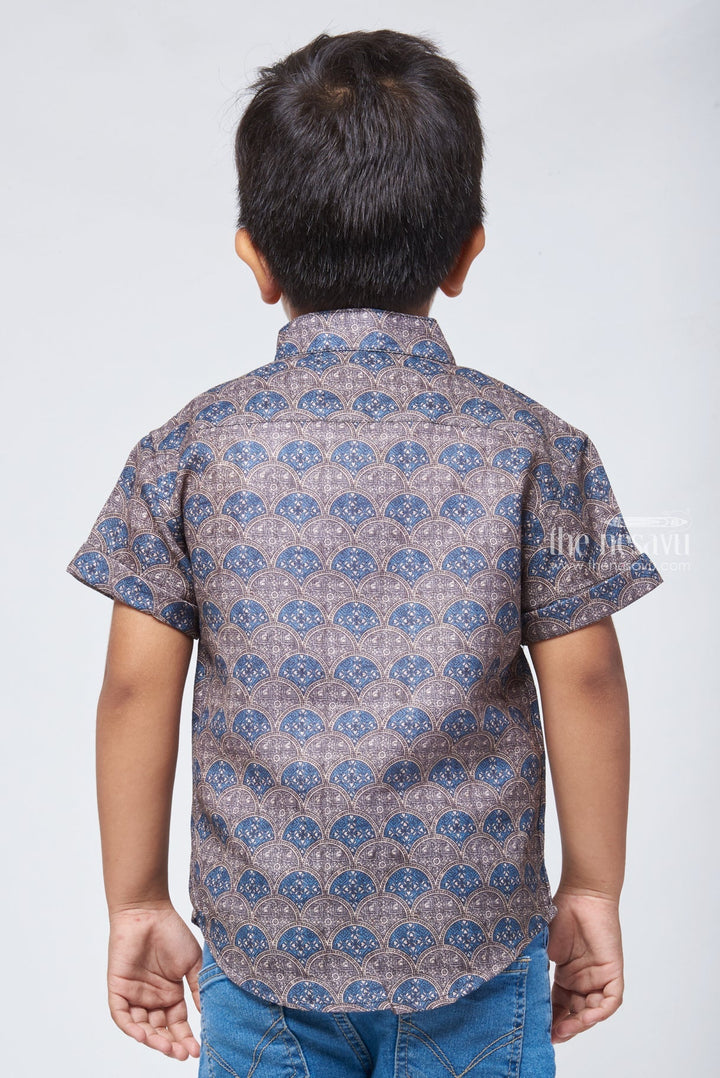 The Nesavu Boys Linen Shirt Rustic Radiance Boys Authentic Shirt with Traditional Touch Nesavu Latest Boys Shirt Design | Buy Premium Boys Shirts | The Nesavu