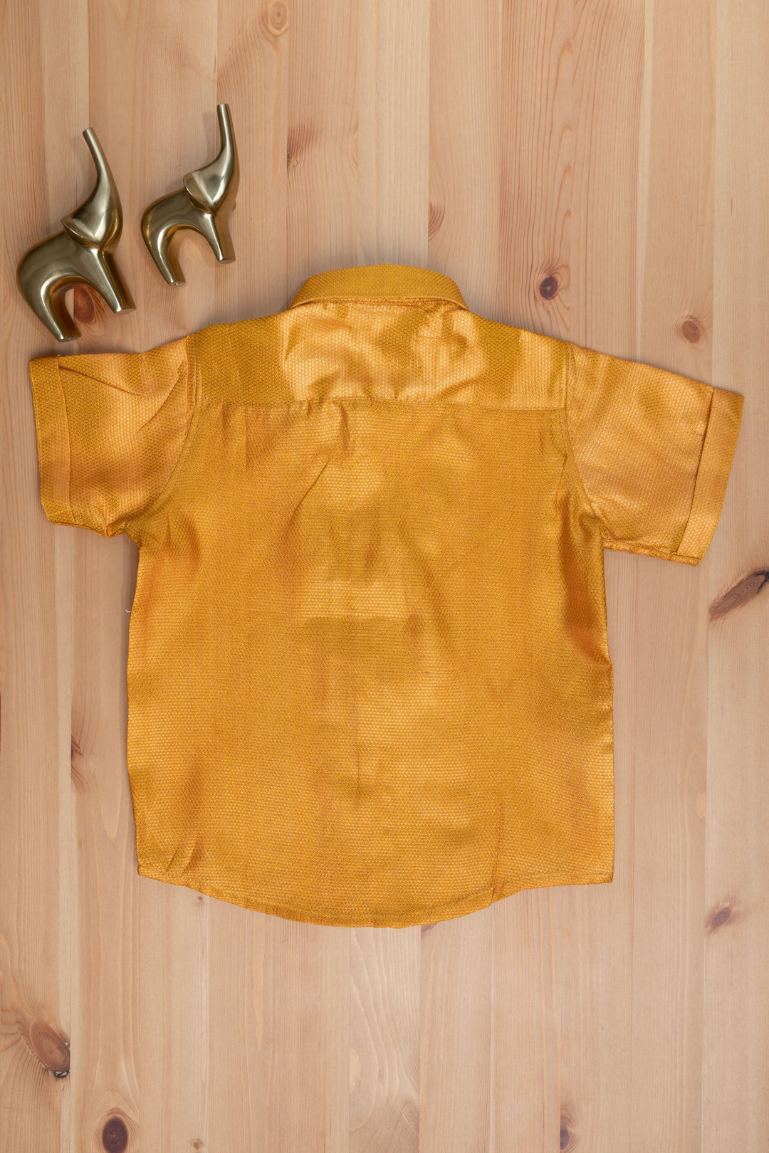The Nesavu Boys Silk Shirt Sandal Serenity Zari Jacquard Boys Pattu Shirt Nesavu "Dress Your Little One in The Nesavu's Affordable Mini Maharaja Collection"