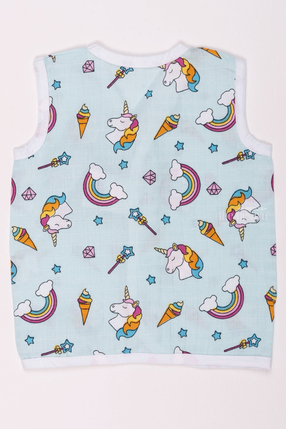 The Nesavu Baby Jhables Sea Blue Infant Jhabla Lovely Cartoon Printed Design Nesavu Dungarees Online | Kids Dress Collection | The Nesavu