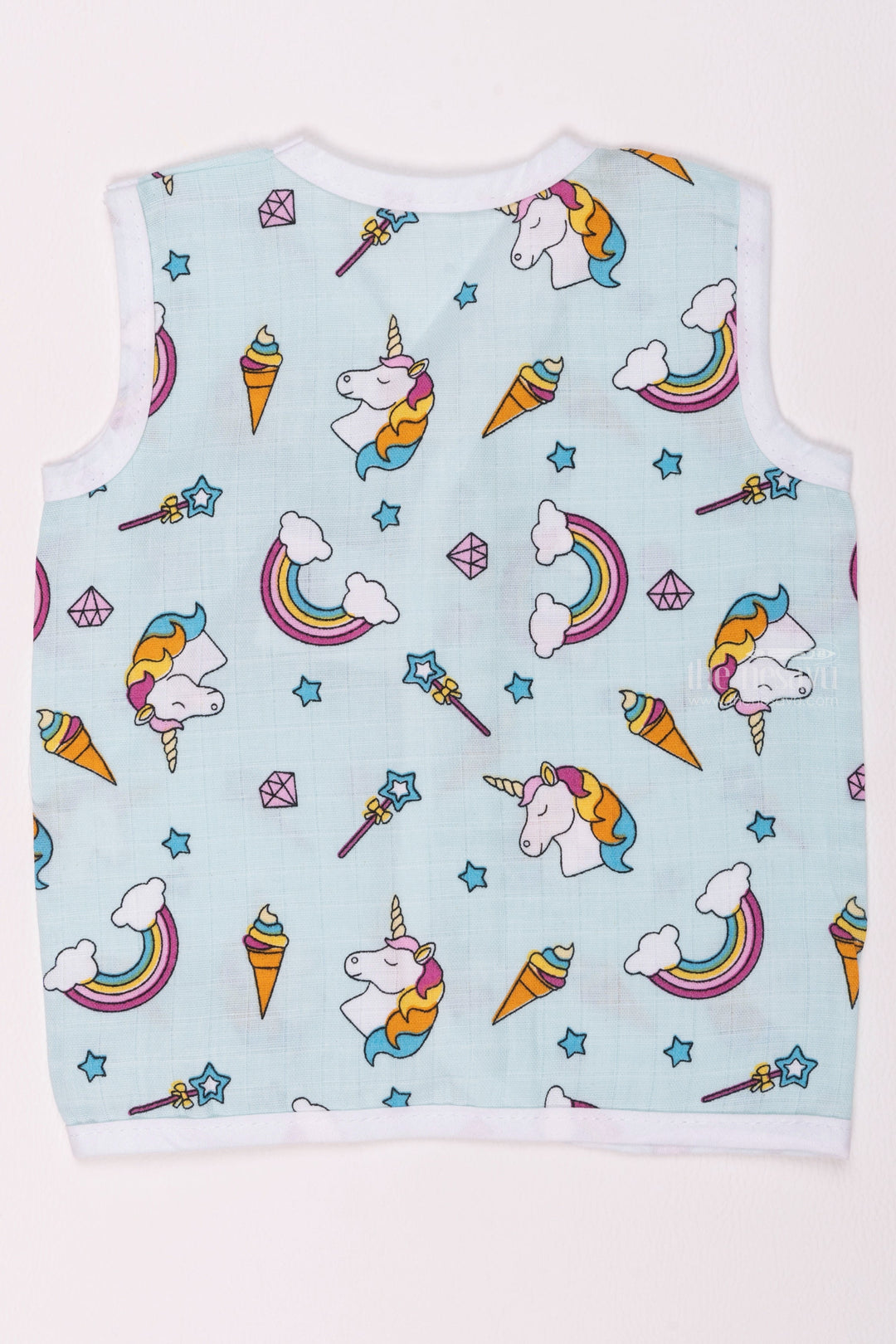 The Nesavu Baby Jhables Sea Blue Infant Jhabla Lovely Cartoon Printed Design Nesavu Dungarees Online | Kids Dress Collection | The Nesavu