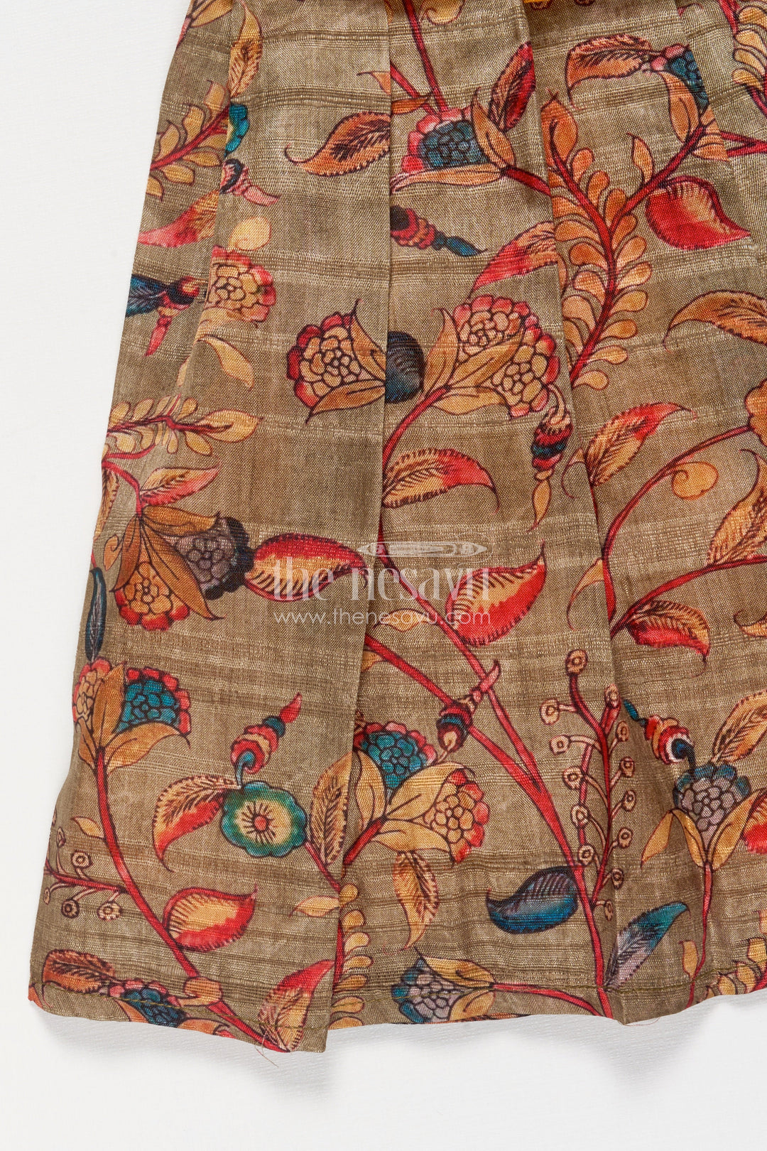 The Nesavu Silk Frock Silk Frock for Baby Girl for Wedding Receptions and Festive Occasions Nesavu Nesavu silk frock for baby girls with chanderi cotton print for festive and wedding occasions