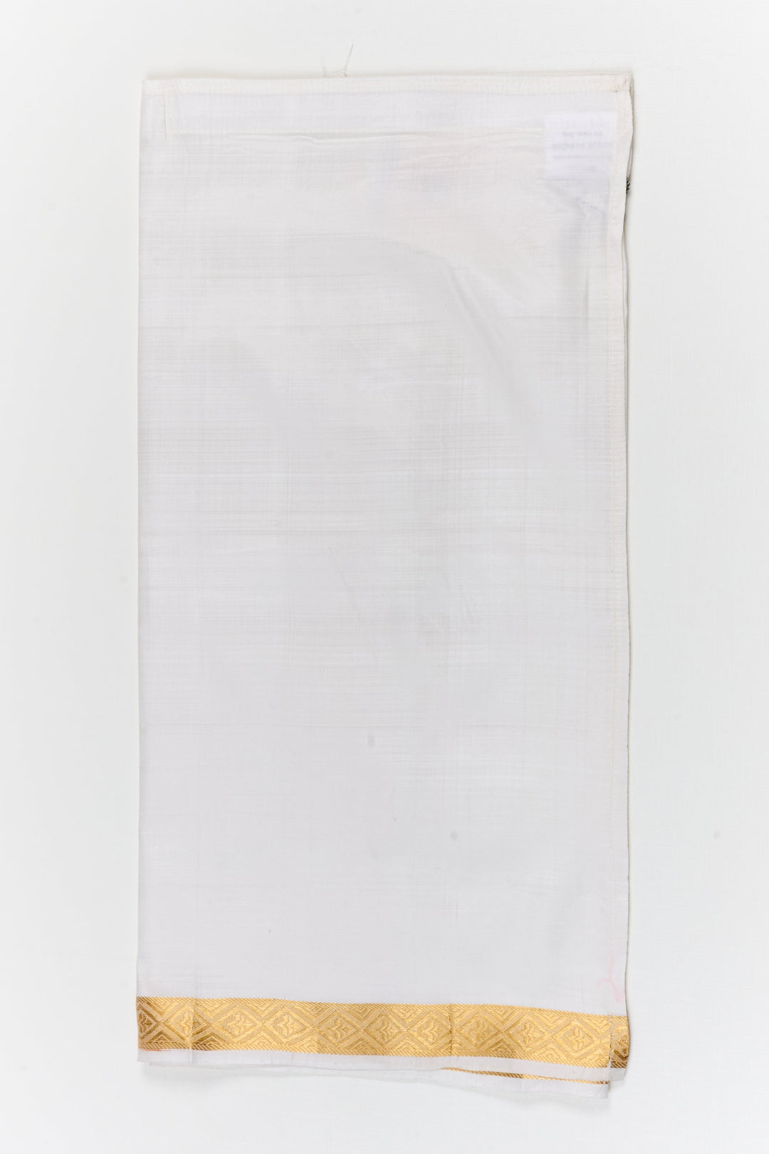 The Nesavu Boys Vesti Silk Vesti for Boys Designed for Festive Grace and Heritage Moments Nesavu 18 (2Y) / White / Silk D064A-18 Nesavu silk vesti for boys with woven zari hem – for rituals, birthdays, and cultural events