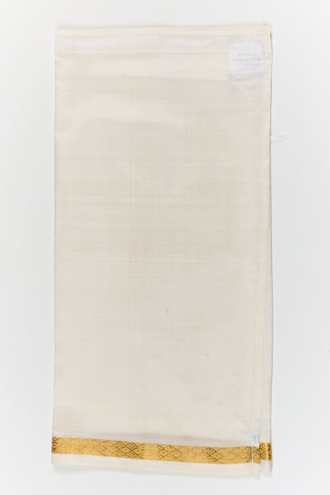 The Nesavu Boys Vesti Silk Vesti for Boys Festive Dressing and Pooja Functions Nesavu 18 (2Y) / Cream / Silk D060B-18 Nesavu silk vesti for boys with subtle zari border – ideal for poojas, school events and traditional wear