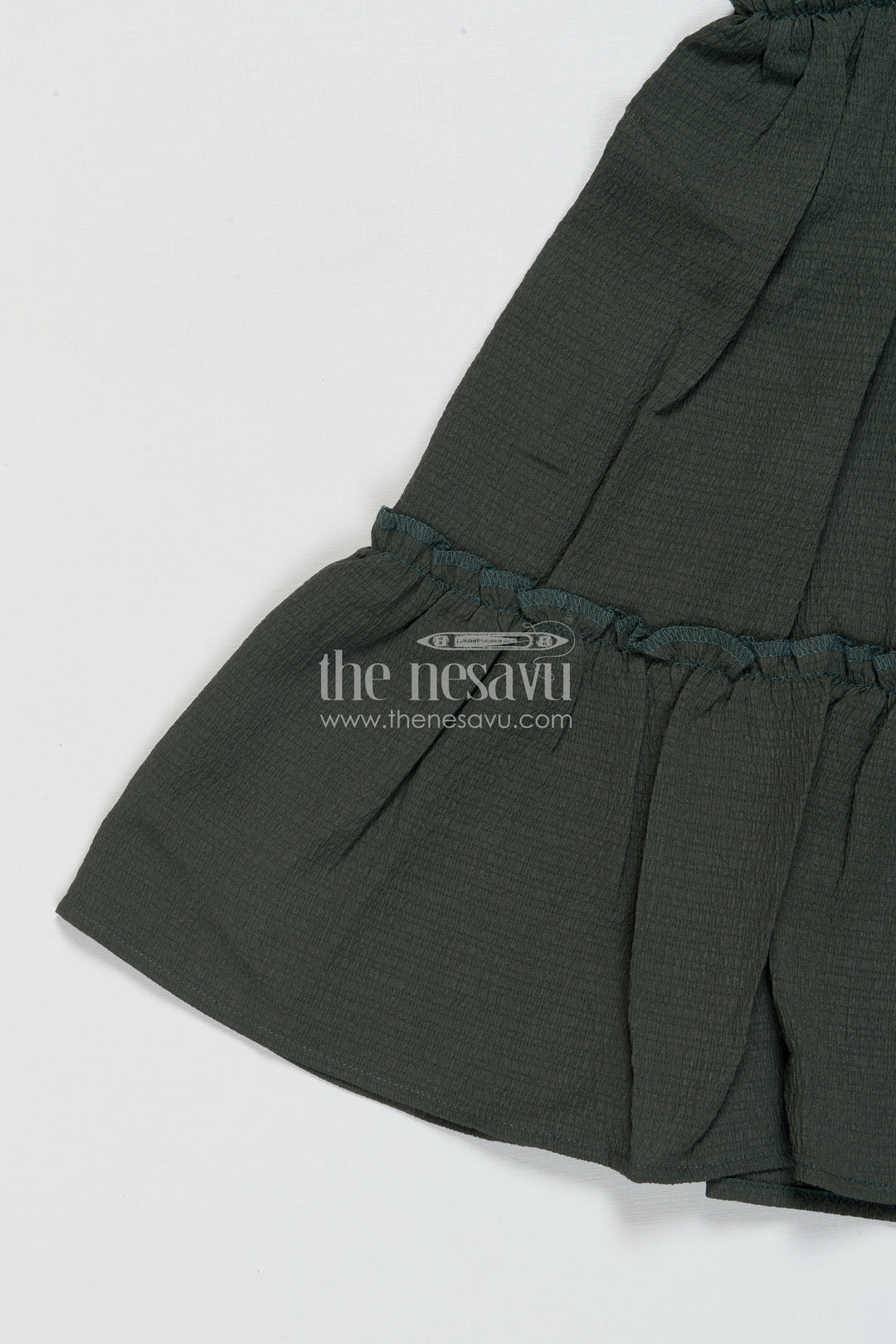 The Nesavu Girls Cotton Frock Sleeveless Baby Girl Frock in Modal Silk for Everyday Ethnic Style Nesavu Nesavu sleeveless modal silk frock for baby girls with digital print for casual festive wear