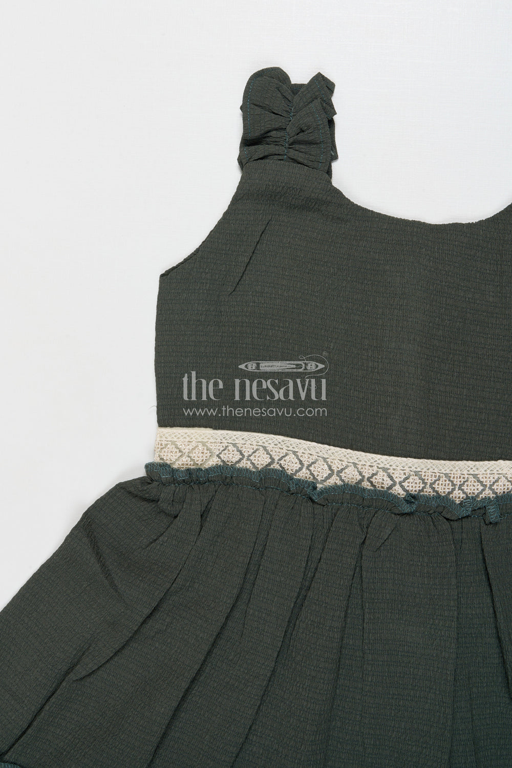 The Nesavu Girls Cotton Frock Sleeveless Baby Girl Frock in Modal Silk for Everyday Ethnic Style Nesavu Nesavu sleeveless modal silk frock for baby girls with digital print for casual festive wear