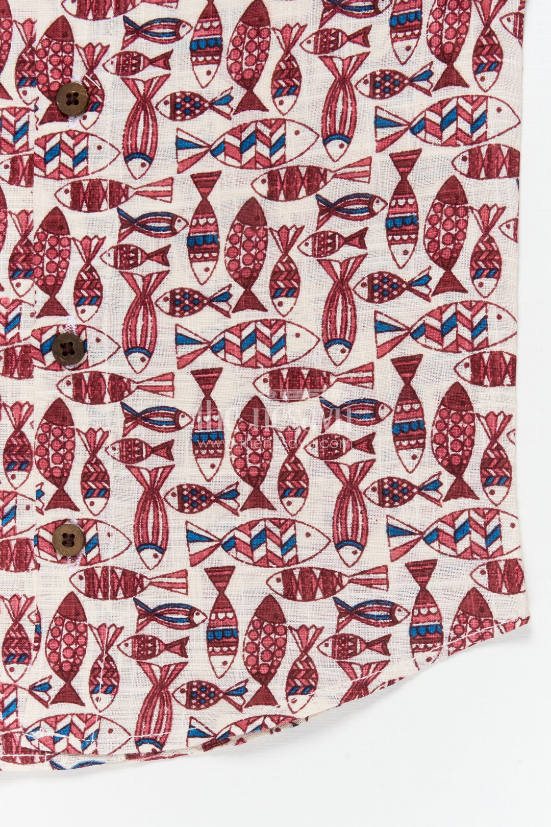 The Nesavu Baby Jablas Sleeveless Cotton Jabla for Babies with Button Front and Artistic Print Nesavu 10 (NB) / Maroon / Cotton IF050B-10 Nesavu sleeveless baby jabla with wooden buttons and textured digital print – everyday cotton essential