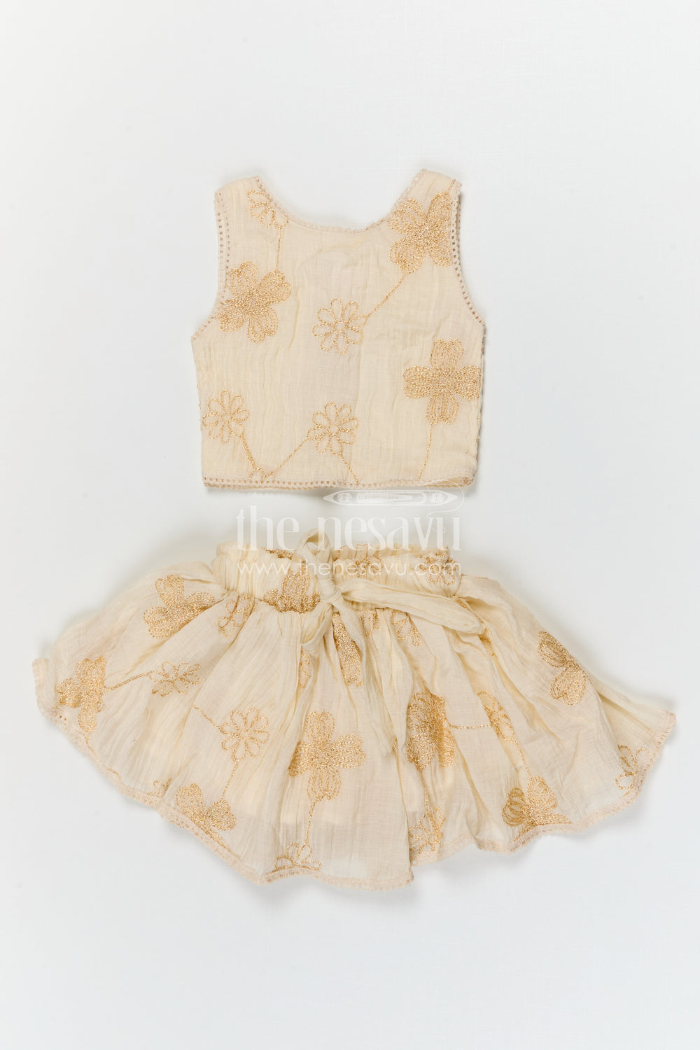 The Nesavu Baby Cotton Frocks Soft Cotton Party Frock for Baby Girl Celebrations Nesavu Nesavu baby girl cotton frock for birthdays with thread embroidery soft breathable fabric and flared design