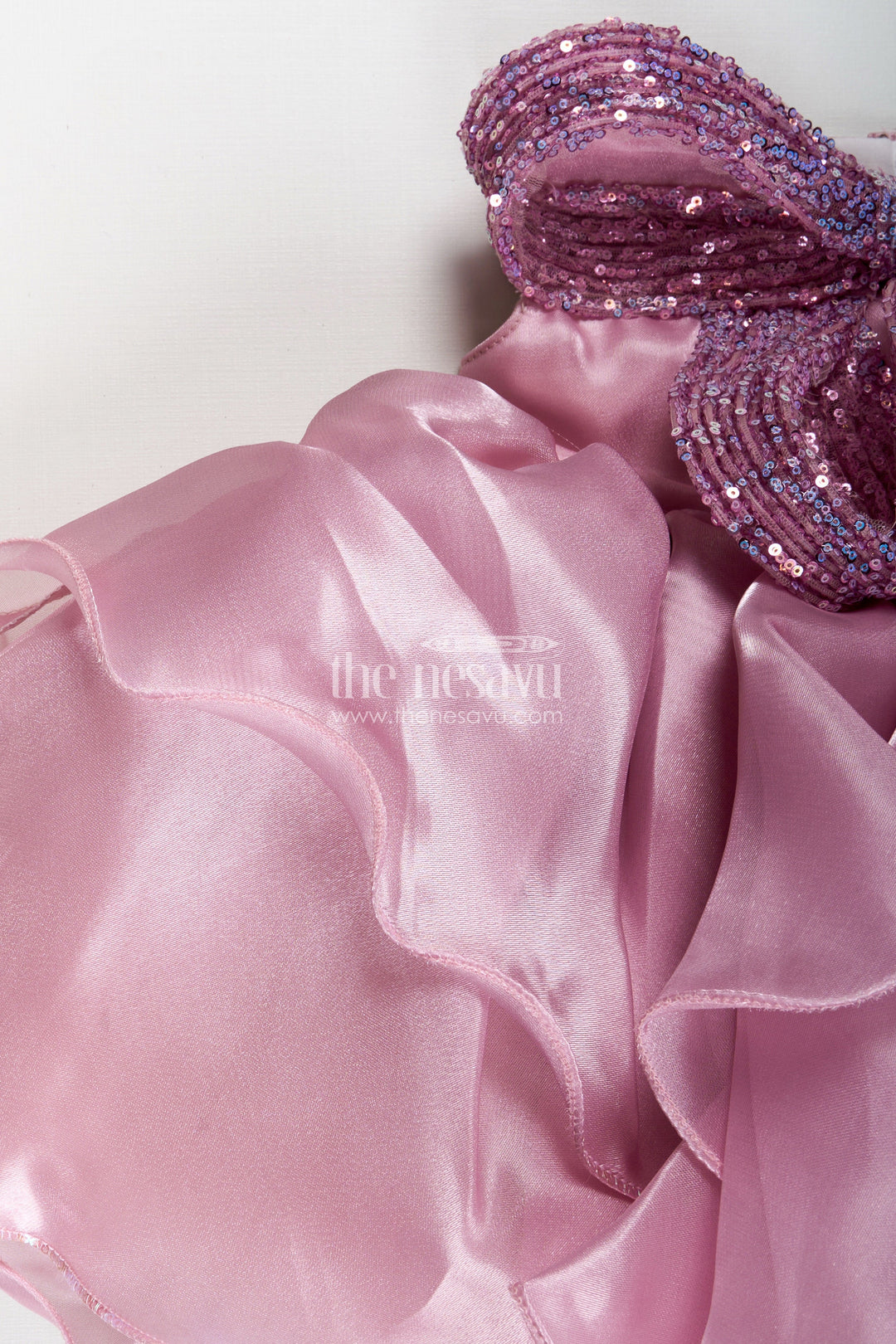 The Nesavu Girls Fancy Party Frock Special Occasion Baby Frock With Ruffles Perfect For Birthday Party Celebrations Nesavu Nesavu Pink Birthday Party Frock Girls Organza Ruffled Layers Sparkling Beaded Bow