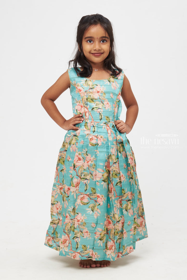 The Nesavu Girls Silk Gown Spring Radiance: Children's Lemon Peplum Jacket & Floral Anarkali for Girls Nesavu Graceful Ensemble: Unveiling Our Anarkali with Overcoat Range | The Nesavu