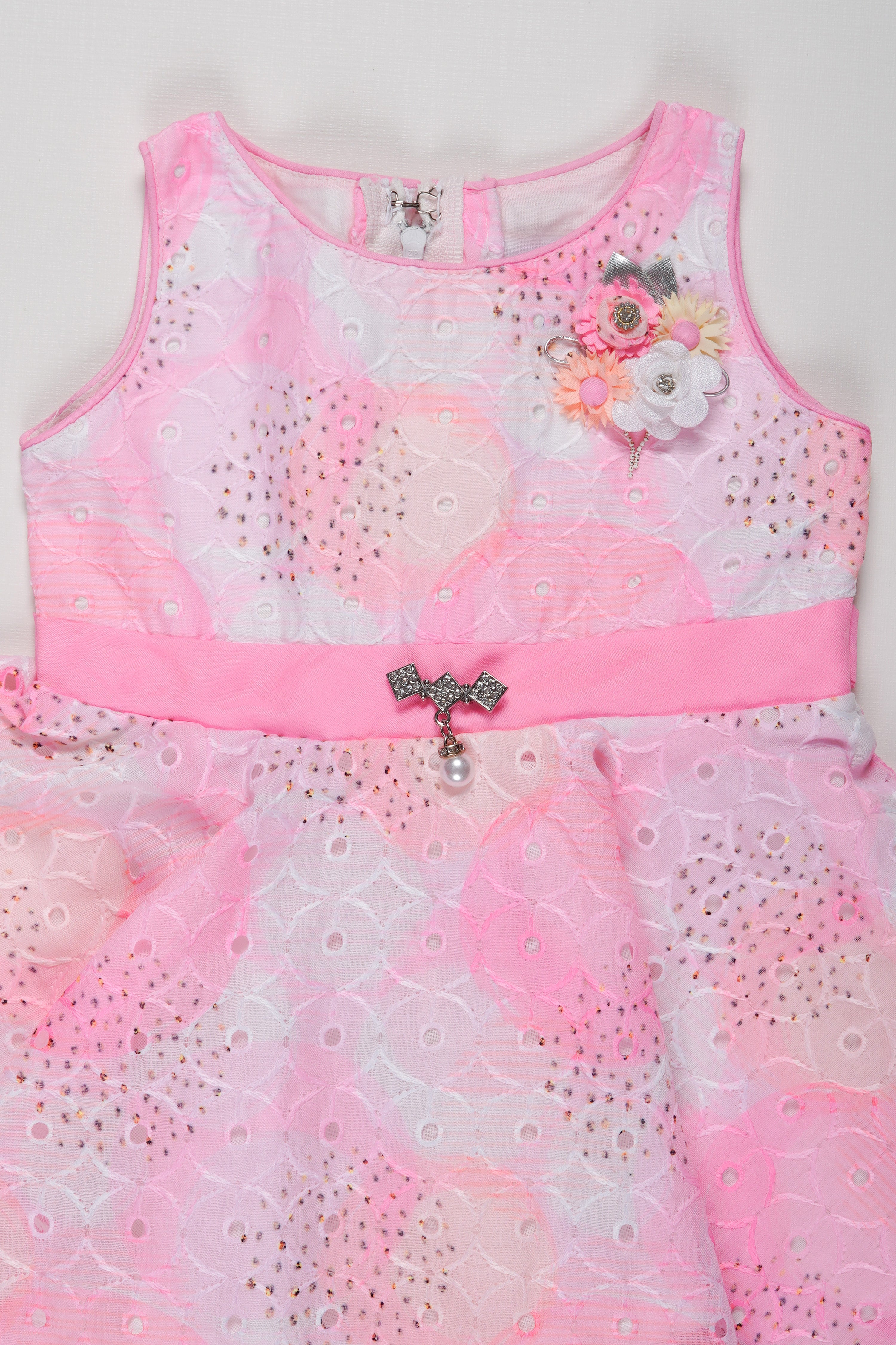 Shop Adorable Sleeveless Mini Cotton Dresses for Girls Fancy Pink Frocks The Nesavu The Nesavu