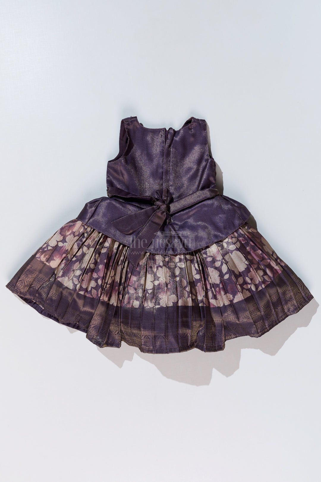 The Nesavu Silk Frock Stylish New Fashion Frock for Girls with Banarasi Jacquard and Peplum Design Nesavu Nesavu Stylish New Fashion Frock Girls Banarasi Jacquard Peplum Design