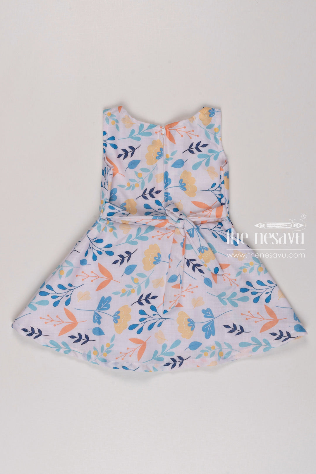 The Nesavu Baby Fancy Frock Summer Breeze Floral ALine Frock for Girls Nesavu Girls Floral A Line Summer Dress | Casual and Playful Clothing | The Nesavu