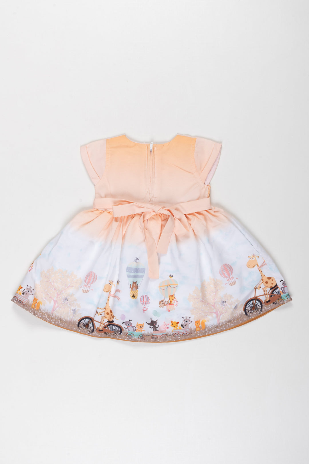 The Nesavu Baby Fancy Frock Sunny Safari Baby Girl Frock - Perfect for Parties and Playtime Nesavu Explore Style Adventures with Our Safari Inspired Baby Girl Frock | The Nesavu