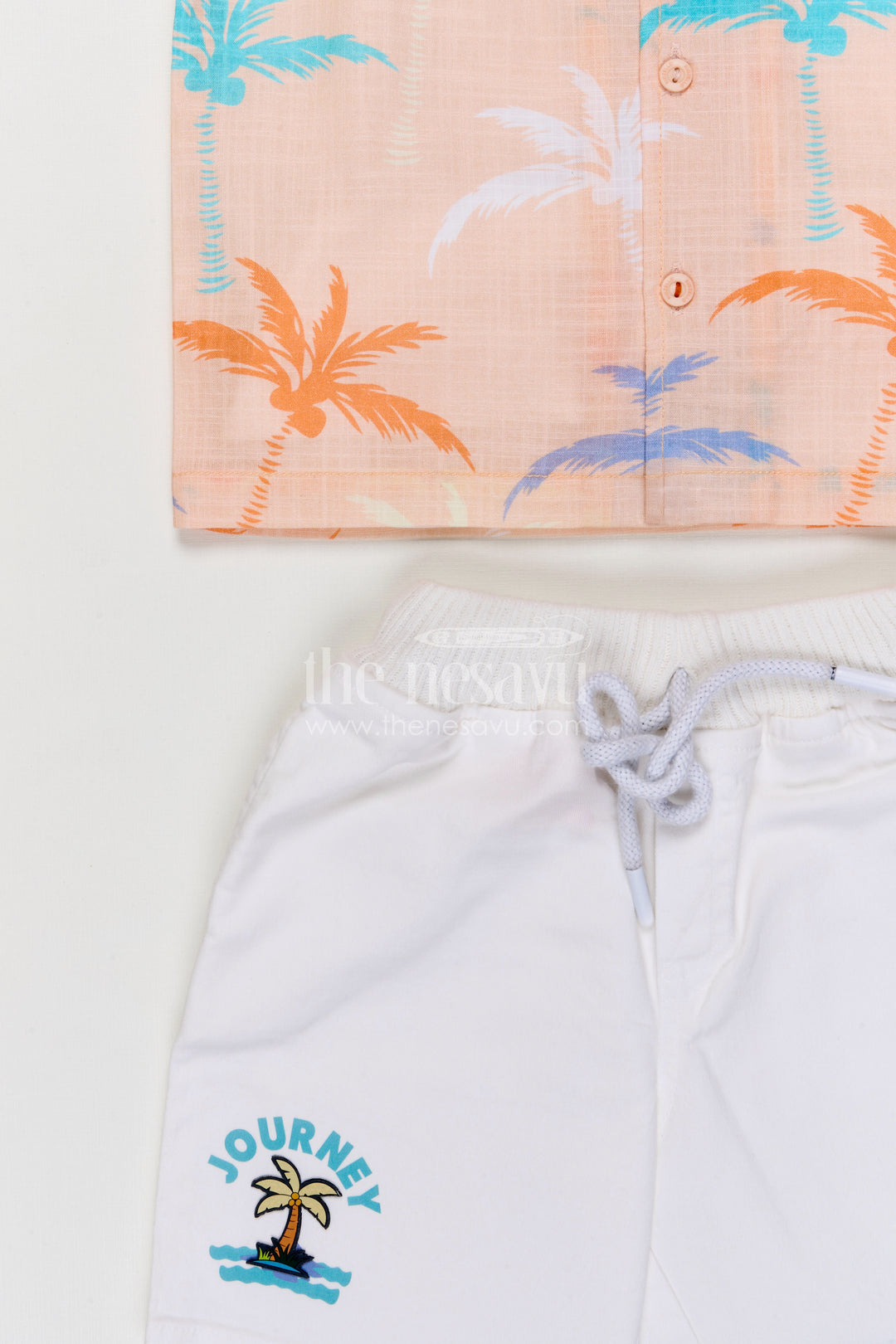 The Nesavu Boys Casual Set Toddler Boy Casual Outfit Set for Everyday Play and Outings Nesavu Nesavu toddler boy cotton casual outfit set for everyday playtime and summer outings with digital print