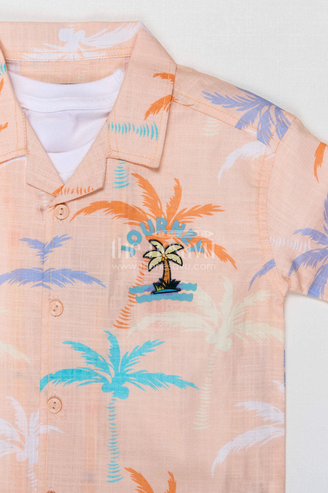 The Nesavu Boys Casual Set Toddler Boy Casual Outfit Set for Everyday Play and Outings Nesavu Nesavu toddler boy cotton casual outfit set for everyday playtime and summer outings with digital print