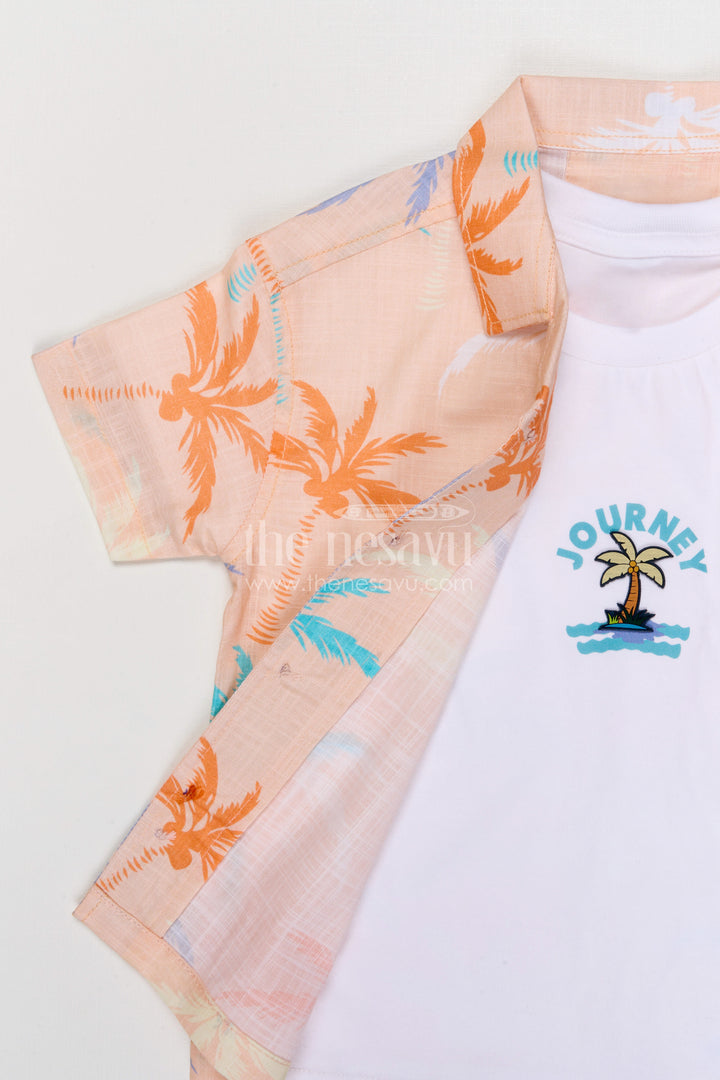 The Nesavu Boys Casual Set Toddler Boy Casual Outfit Set for Everyday Play and Outings Nesavu Nesavu toddler boy cotton casual outfit set for everyday playtime and summer outings with digital print
