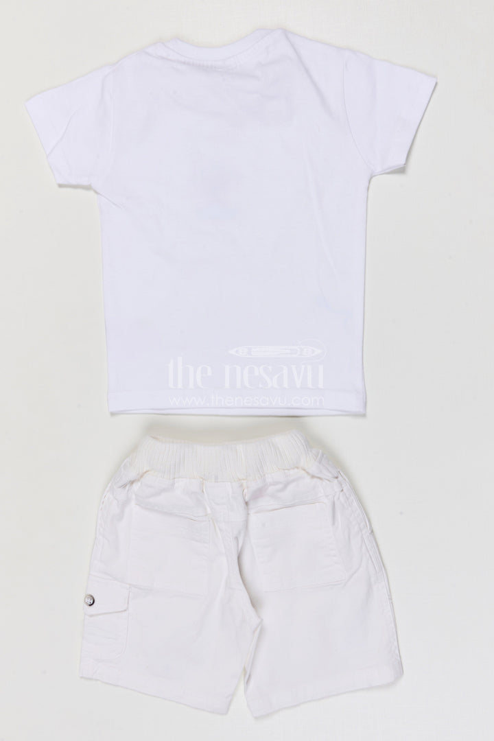 The Nesavu Boys Casual Set Toddler Boy Casual Outfit Set for Everyday Play and Outings Nesavu Nesavu toddler boy cotton casual outfit set for everyday playtime and summer outings with digital print