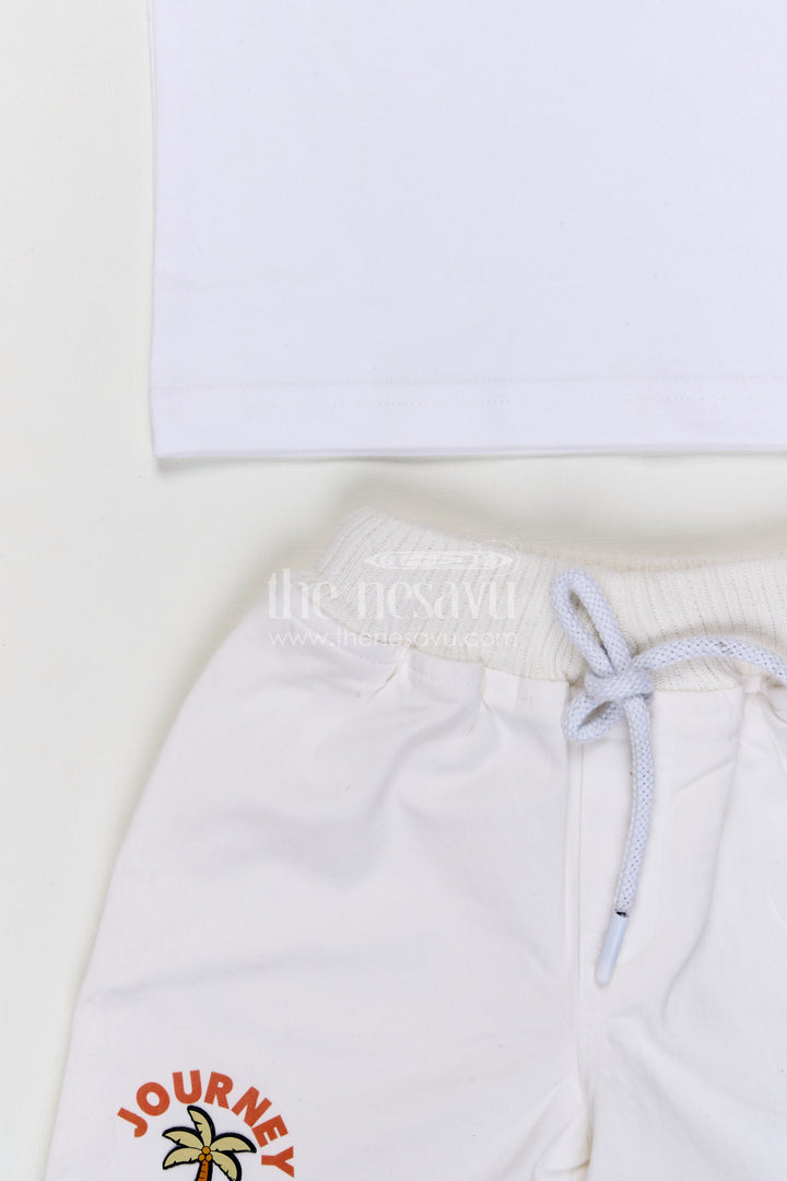The Nesavu Boys Casual Set Toddler Boy Casual Outfit Set for Summer Outings and Playtime Nesavu Nesavu toddler boy cotton casual outfit set for summer playtime and outings with digital print shirt