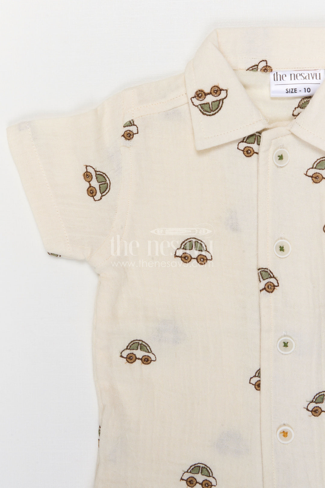 The Nesavu Boys Casual Set Toddler Boy Casual Outfit Set for Summer Play and Daily Wear Nesavu Nesavu toddler boy muslin cotton casual outfit set for everyday play and summer outings with digital print shirt