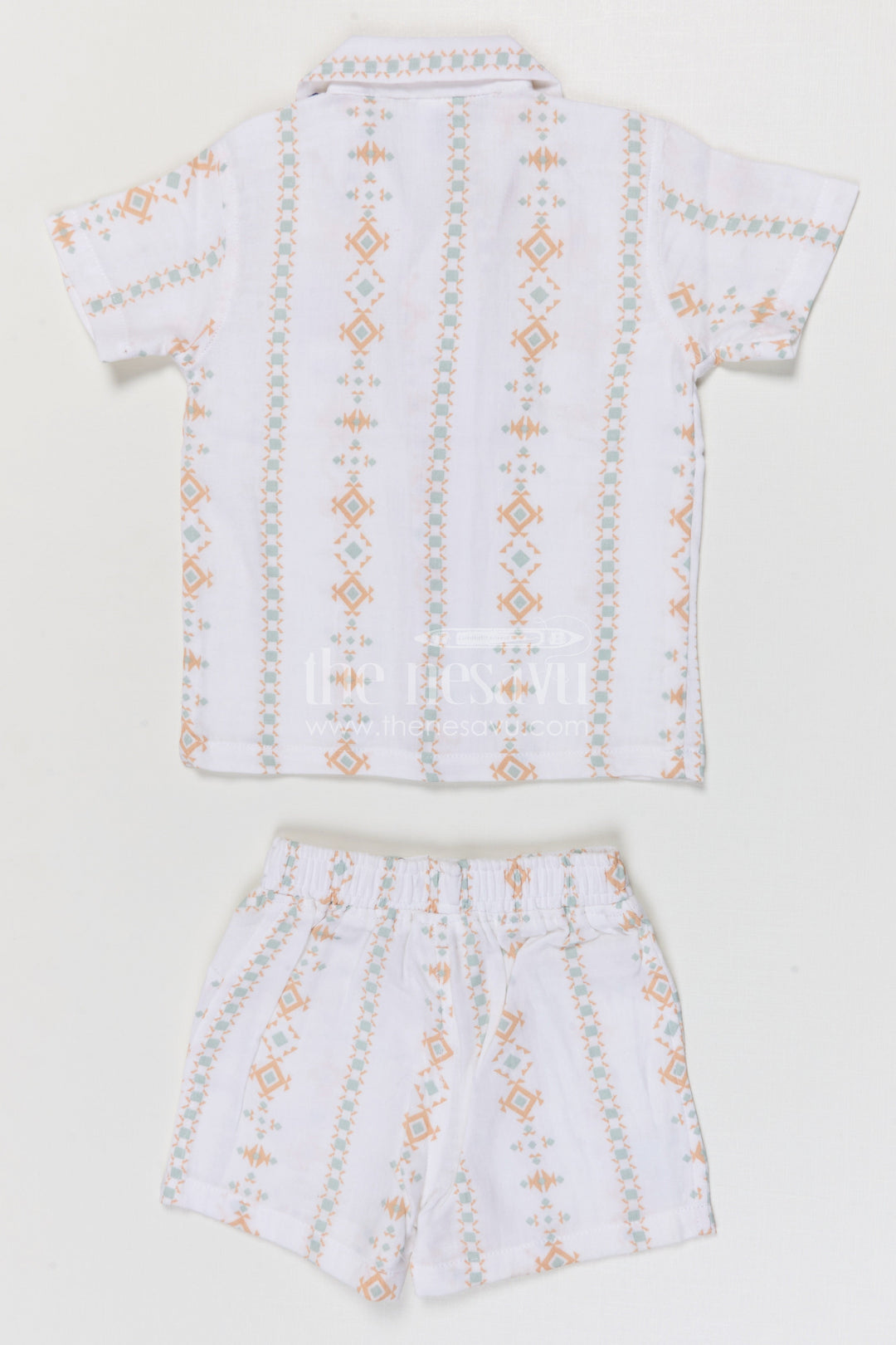 The Nesavu Boys Casual Set Toddler Boy Casual Summer Outfit Set for Everyday Comfort and Play Nesavu Nesavu toddler boy muslin cotton casual outfit set for everyday summer play and outings with digital print
