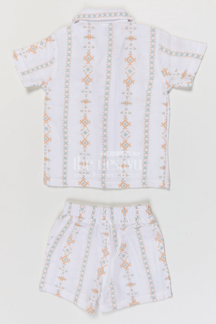 The Nesavu Boys Casual Set Toddler Boy Casual Summer Outfit Set for Everyday Comfort and Play Nesavu Nesavu toddler boy muslin cotton casual outfit set for everyday summer play and outings with digital print