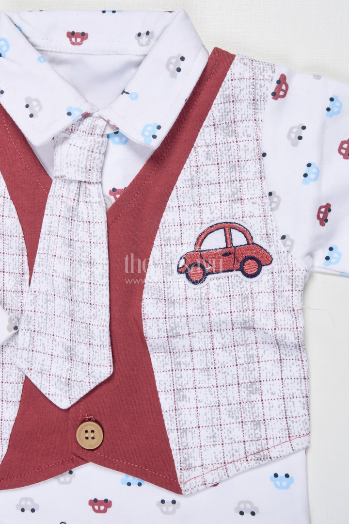 The Nesavu Boys Casual Set Toddler Boy Cotton Outfit Set for Day Trips and Casual Events Nesavu Nesavu toddler boy cotton printed shirt pant set casual outings everyday wear