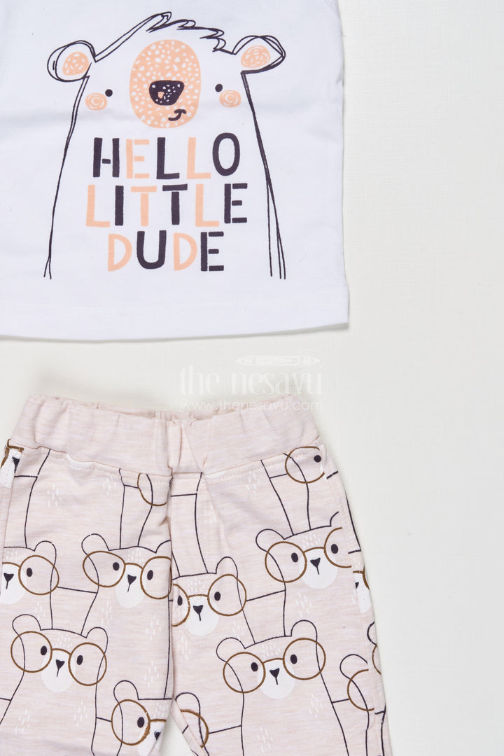 The Nesavu Boys Casual Set Toddler Boy Printed Cotton Outfit for Everyday Wear and Weekend Outings Nesavu Nesavu toddler boy printed cotton outfit set casual wear daily comfort