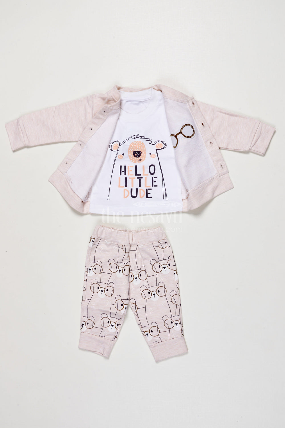 The Nesavu Boys Casual Set Toddler Boy Printed Cotton Outfit for Everyday Wear and Weekend Outings Nesavu Nesavu toddler boy printed cotton outfit set casual wear daily comfort