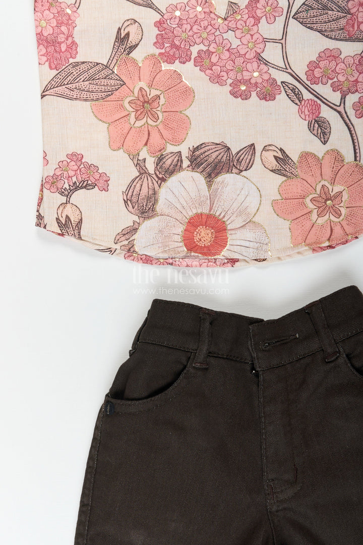 The Nesavu Boys Casual Set Toddler Boys Casual Floral Set for Weekend Outings Nesavu Nesavu toddler boys casual floral set playdates travel everyday comfort