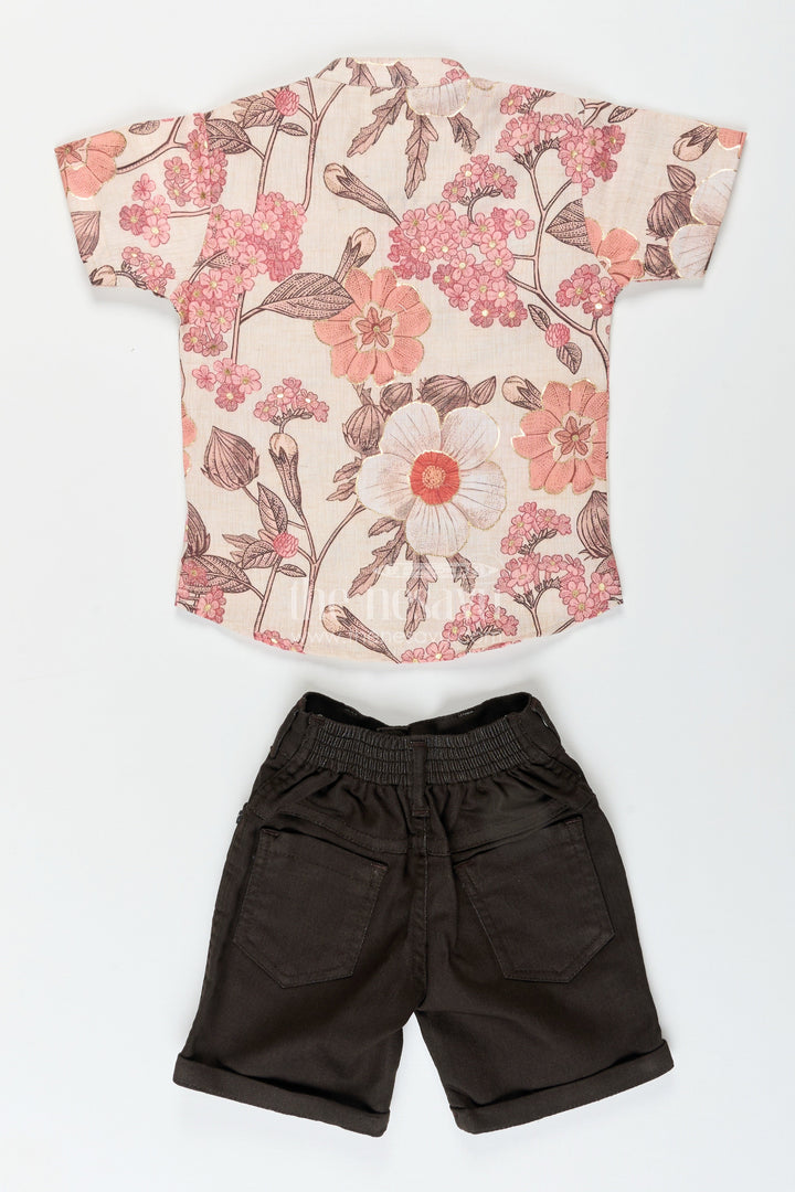 The Nesavu Boys Casual Set Toddler Boys Casual Floral Set for Weekend Outings Nesavu Nesavu toddler boys casual floral set playdates travel everyday comfort
