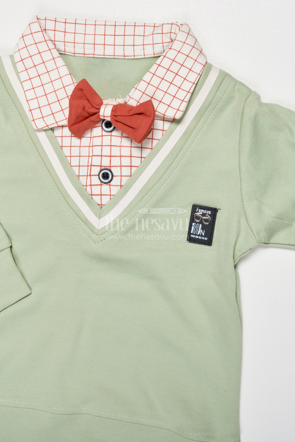 The Nesavu Boys Casual Set Toddler Boys Cotton Set with Cartoon Print for Cozy Casual Wear Nesavu Nesavu toddler boys cotton set cartoon print tee pants cozy daily wear