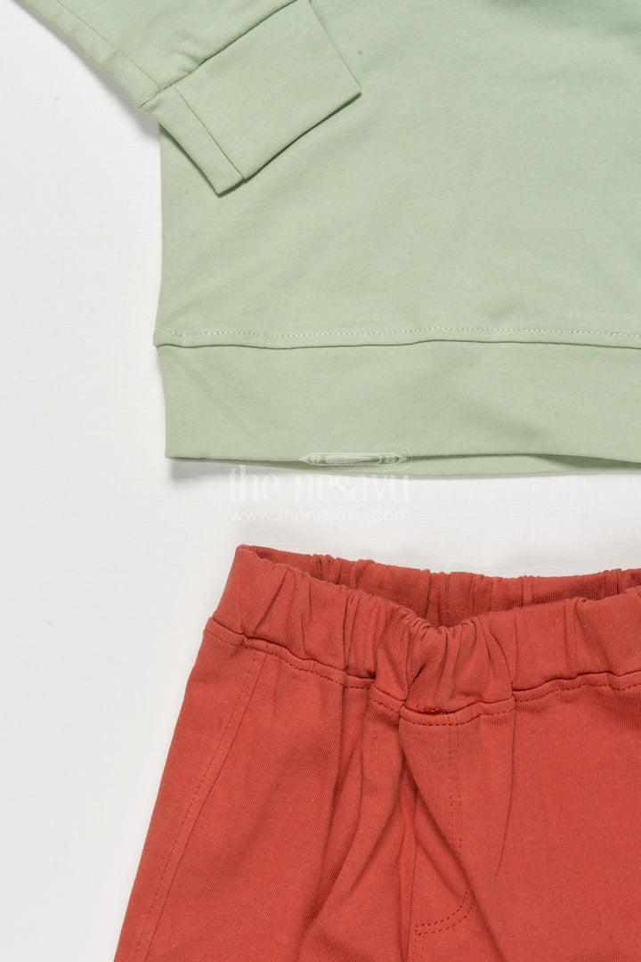 The Nesavu Boys Casual Set Toddler Boys Cotton Set with Cartoon Print for Cozy Casual Wear Nesavu Nesavu toddler boys cotton set cartoon print tee pants cozy daily wear