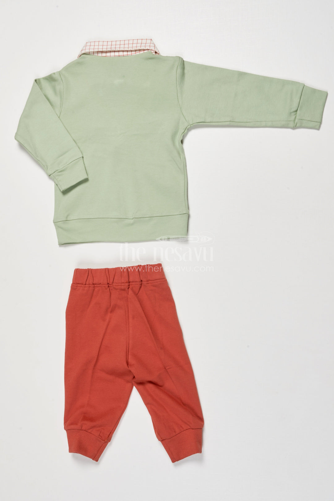 The Nesavu Boys Casual Set Toddler Boys Cotton Set with Cartoon Print for Cozy Casual Wear Nesavu Nesavu toddler boys cotton set cartoon print tee pants cozy daily wear