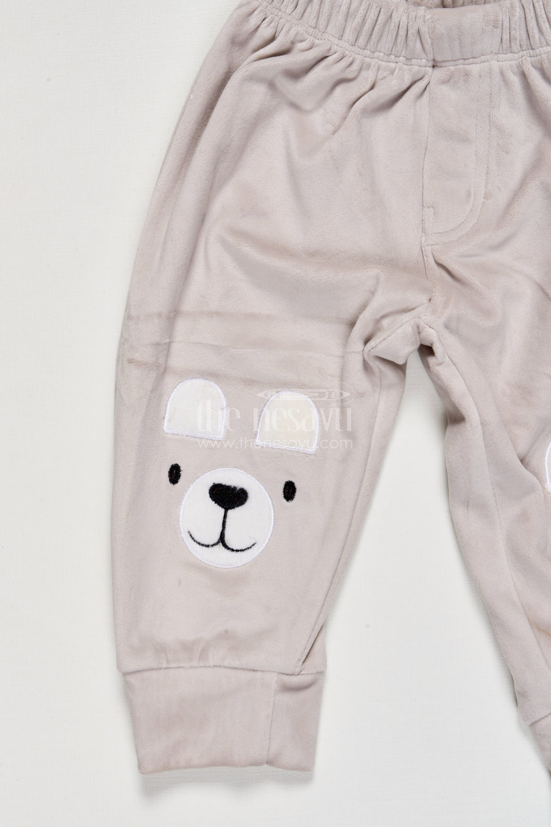 The Nesavu Boys Casual Set Toddler Boys Cotton Set with Joggers for Relaxed Everyday Style Nesavu Nesavu toddler boys cotton jogger set bear print  made cozy wear everyday fun